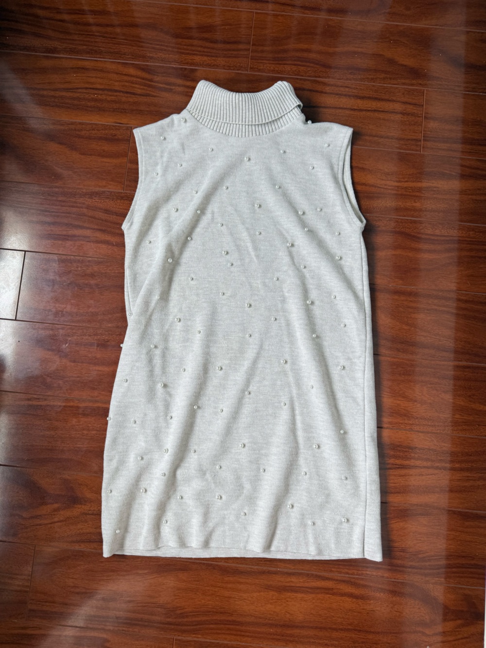 Zara turtle neck pearl mini dress